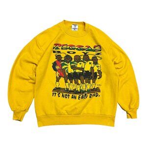 Vintage The Reggae Boyz Mens Large Jamaica Soccer Football Sweater Crewneck